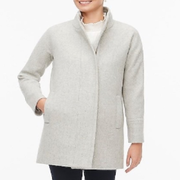 J.CREW Women's Gray Wool Blend City Coat Size 6